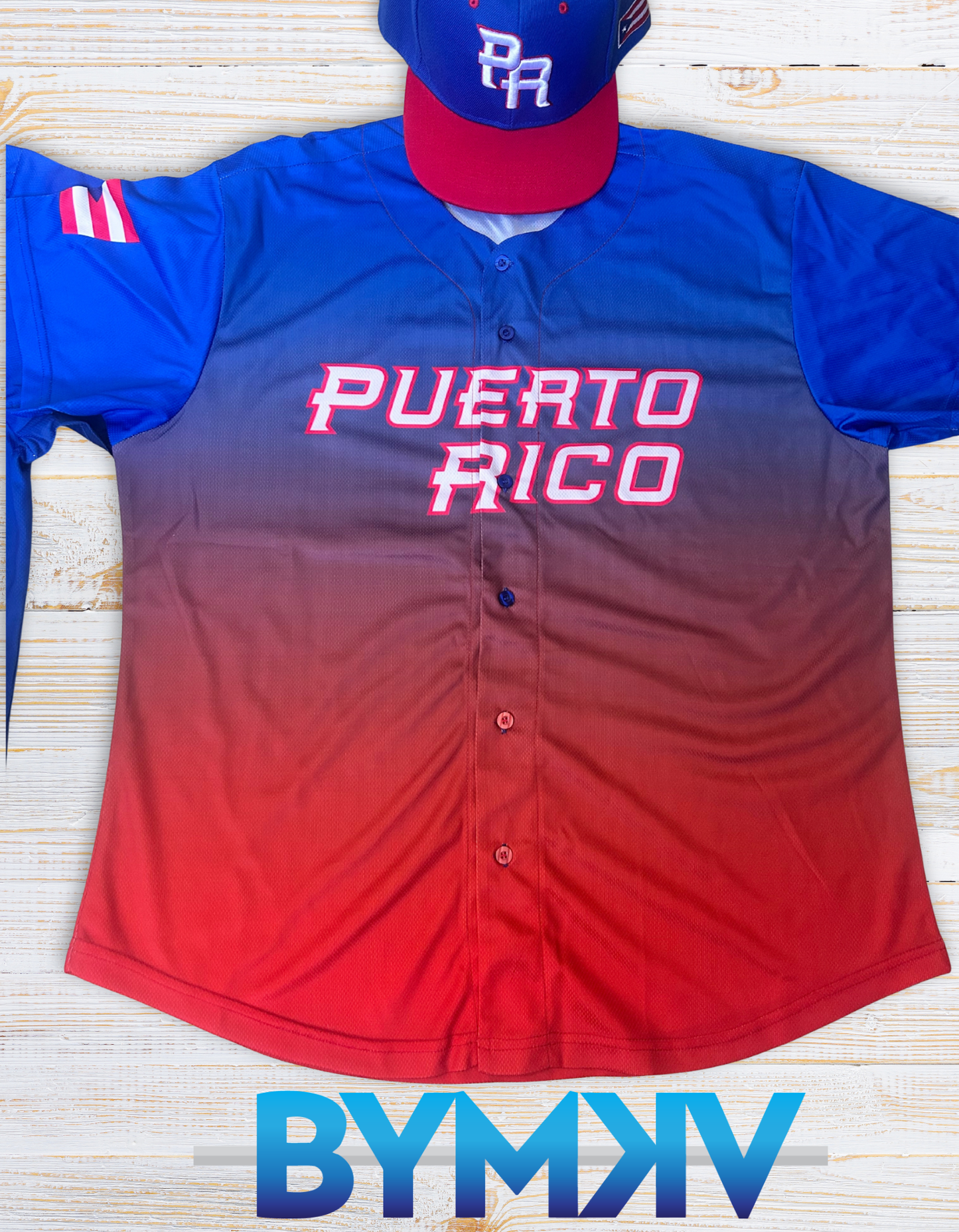 Camisa de Botones Clásico de Pelota PR – Edición Gradient
