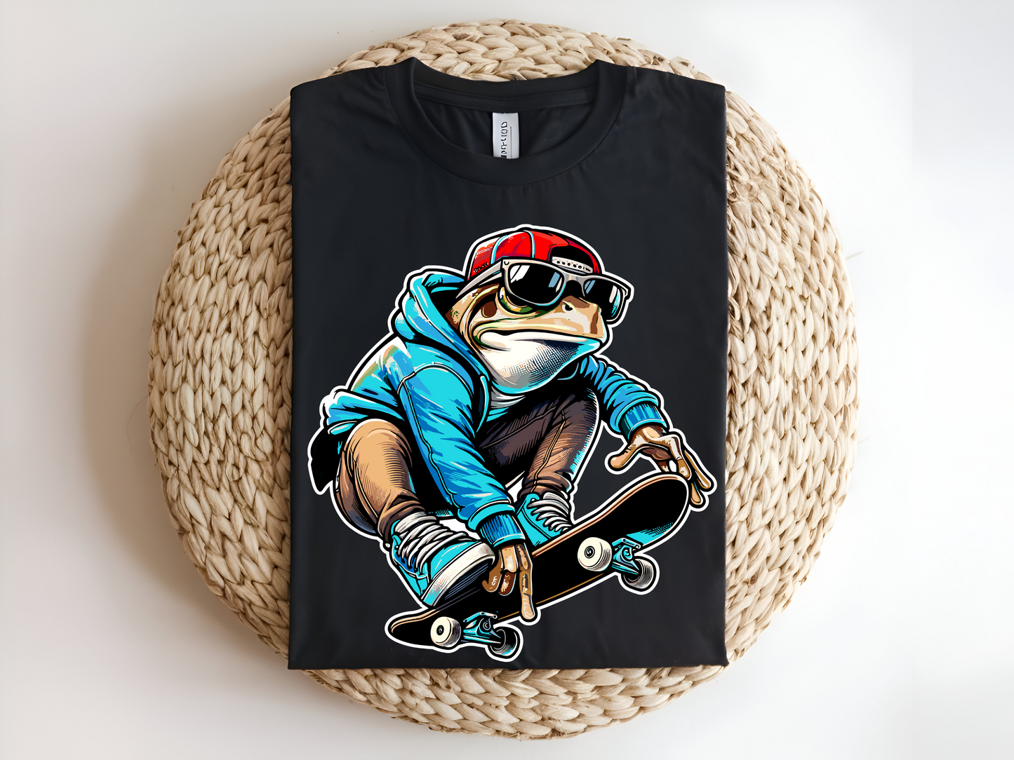 Frog Skating T-Shirt – Inspired by the Puerto Rican Sapo Concho