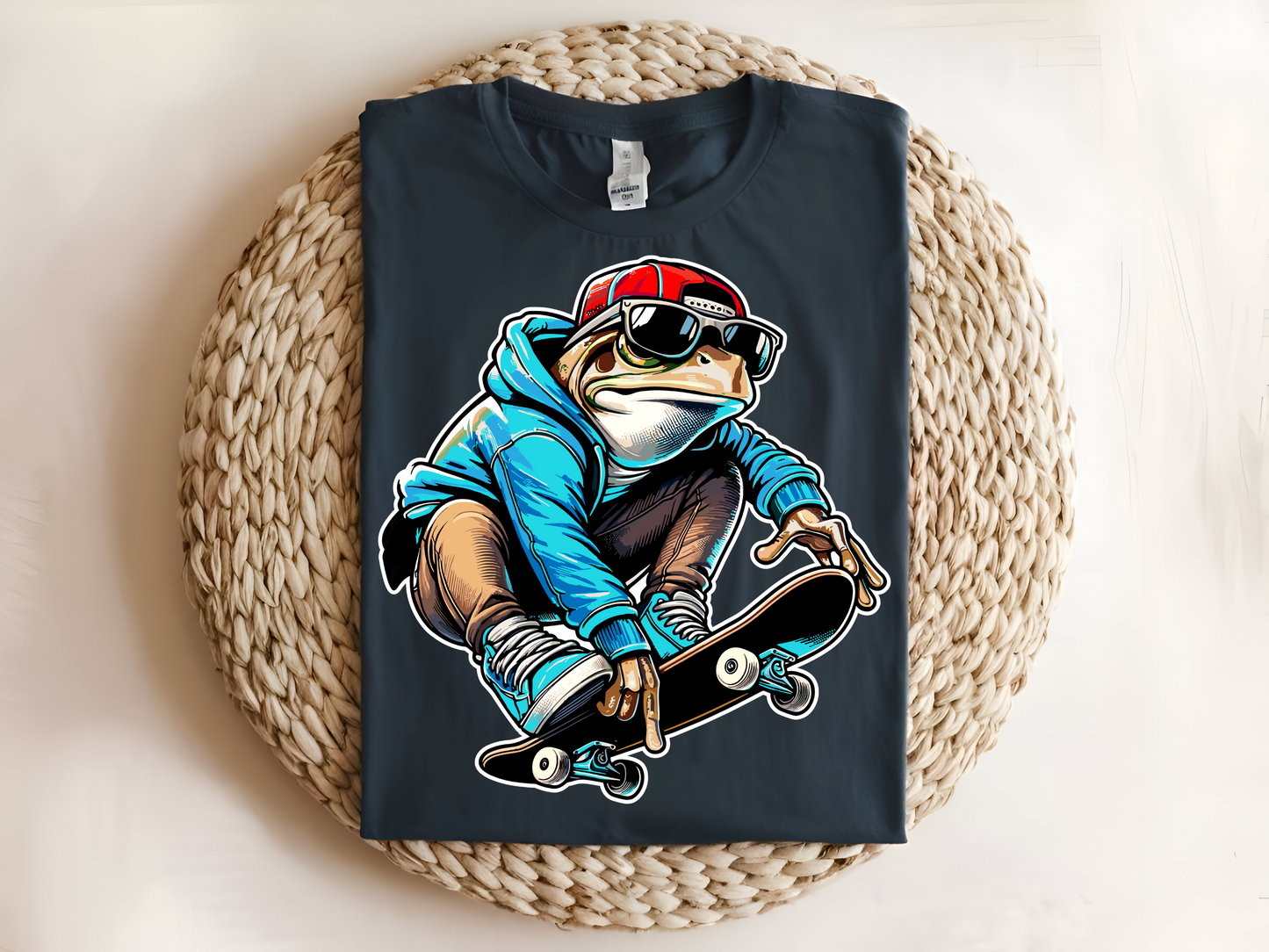 Frog Skating T-Shirt – Inspired by the Puerto Rican Sapo Concho
