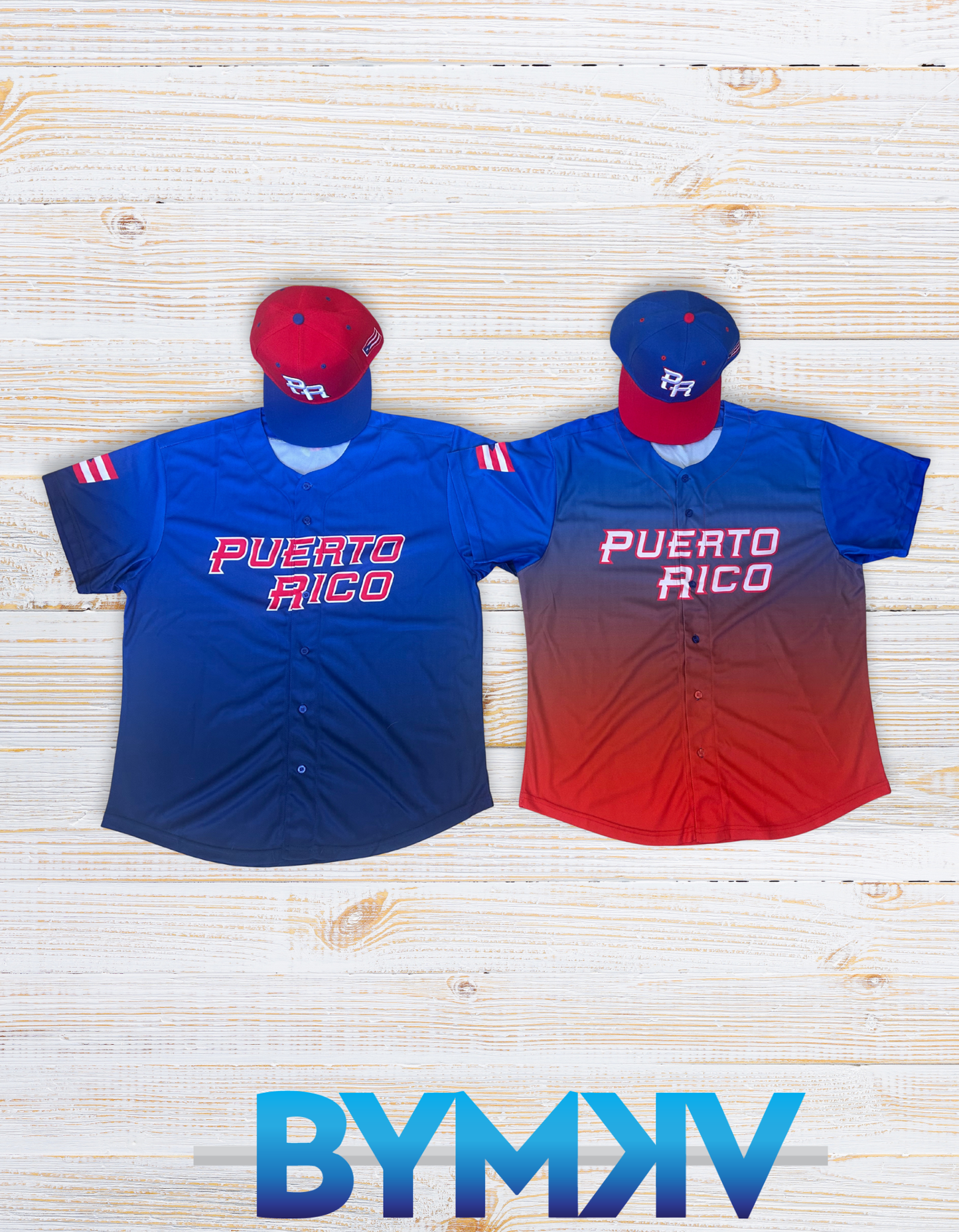 Camisa de Botones Clásico de Pelota PR – Edición Gradient