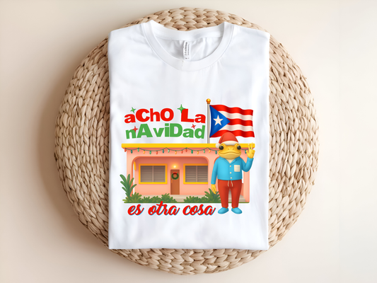 T-Shirt Acho La Navidad de PR es Otra cosa