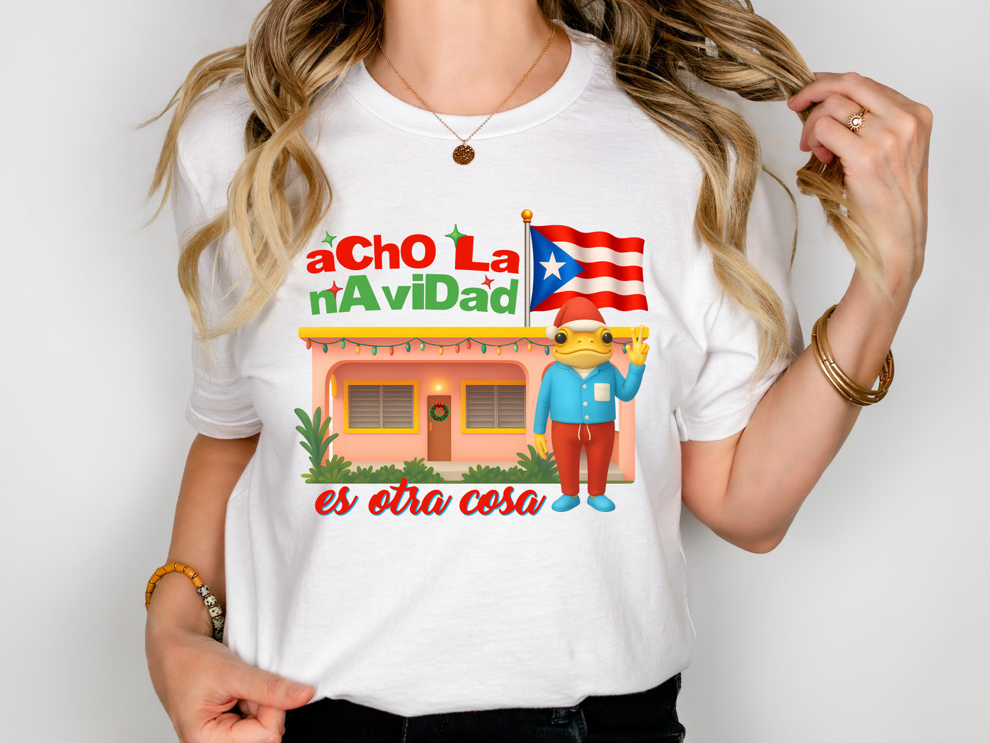 T-Shirt Acho La Navidad de PR es Otra cosa